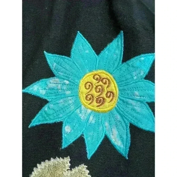 Indigo Moon Women's Embroidered & Embellished Button-Up Floral Jacket - Picture 11 of 12